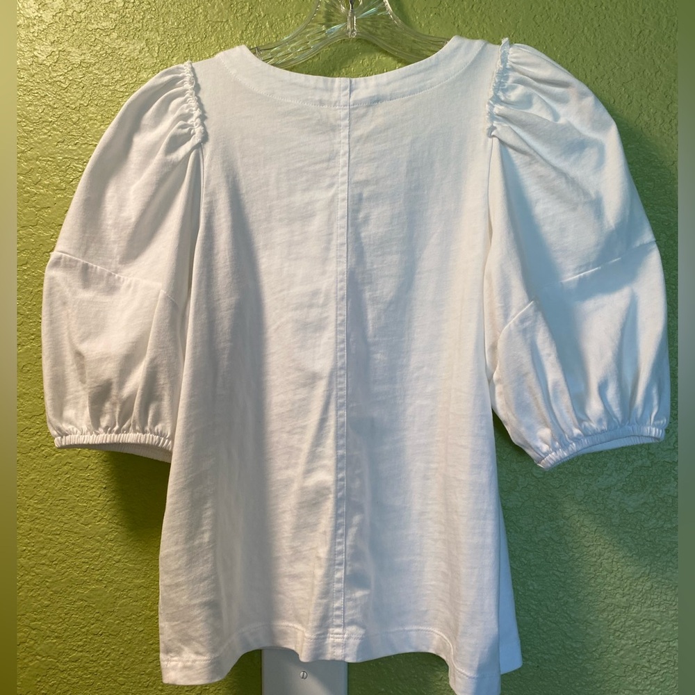 Madewell White Puff Sleeve Blouse - Picture 5 of 8